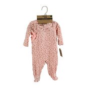 Wholesale - 2pc PINK FOOTED FASHION COVERALL-VELOUR C/P 48, UPC: 191655226942